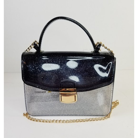 Clear Jelly Glitter Purse Like new | Mercari Jelly Glitter Clear Mini Crossbody Bag